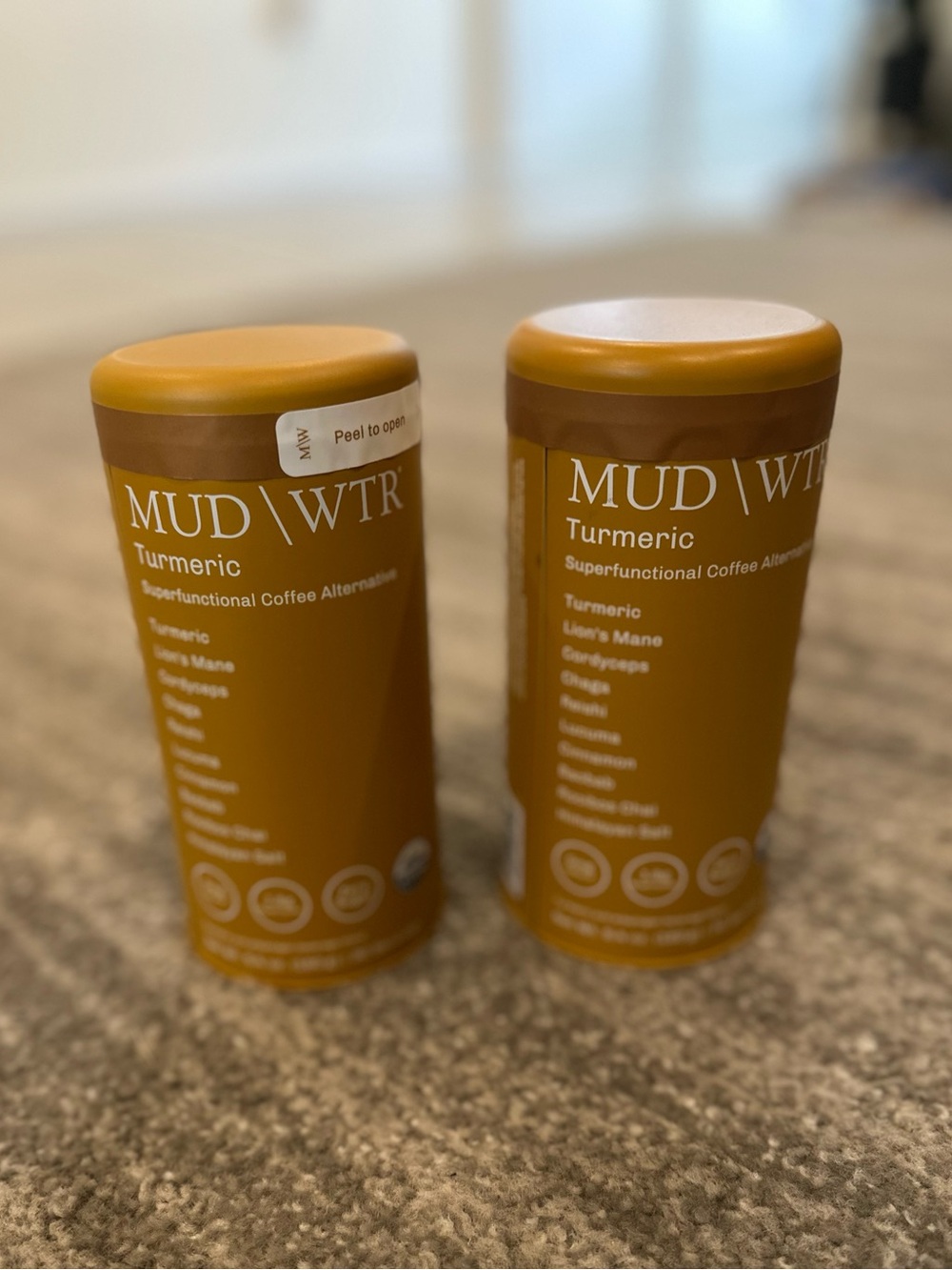 NEW 2 Cans MudWtr MUD\WTR in Turmeric